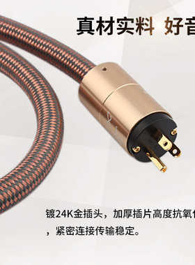 发烧电源线 金嗓子40周年hifi音响电源线材音箱功放CD胆机莲接线