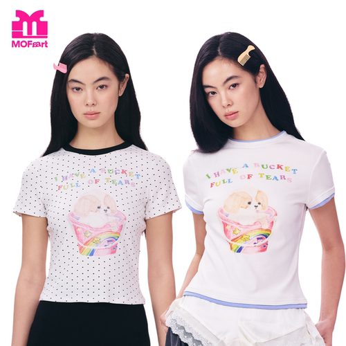 motkaambu×MOF彩虹桶小狗T恤