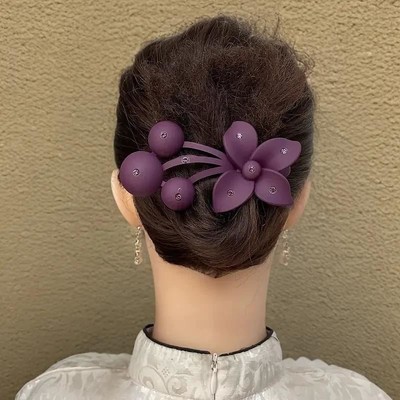 樱桃花朵头发夹子发卡子网红爆款洋气抓夹女后脑勺盘发鸭嘴夹新款