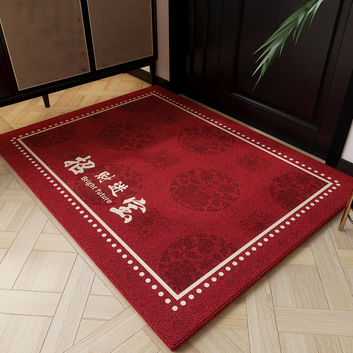 入户门地垫红色喜庆玄关免洗耐脏防滑地毯用可裁剪脚垫进门门垫,居家布艺,入户地垫,淘宝优惠券,粉丝福利购,淘宝优惠卷