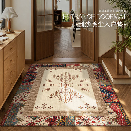 复古波西米亚入户门地垫玄关脚垫