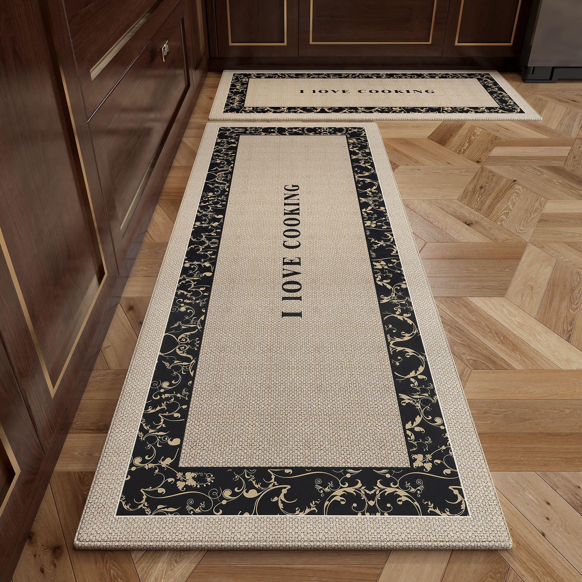 厨房吸水吸油长条比利时绒地垫