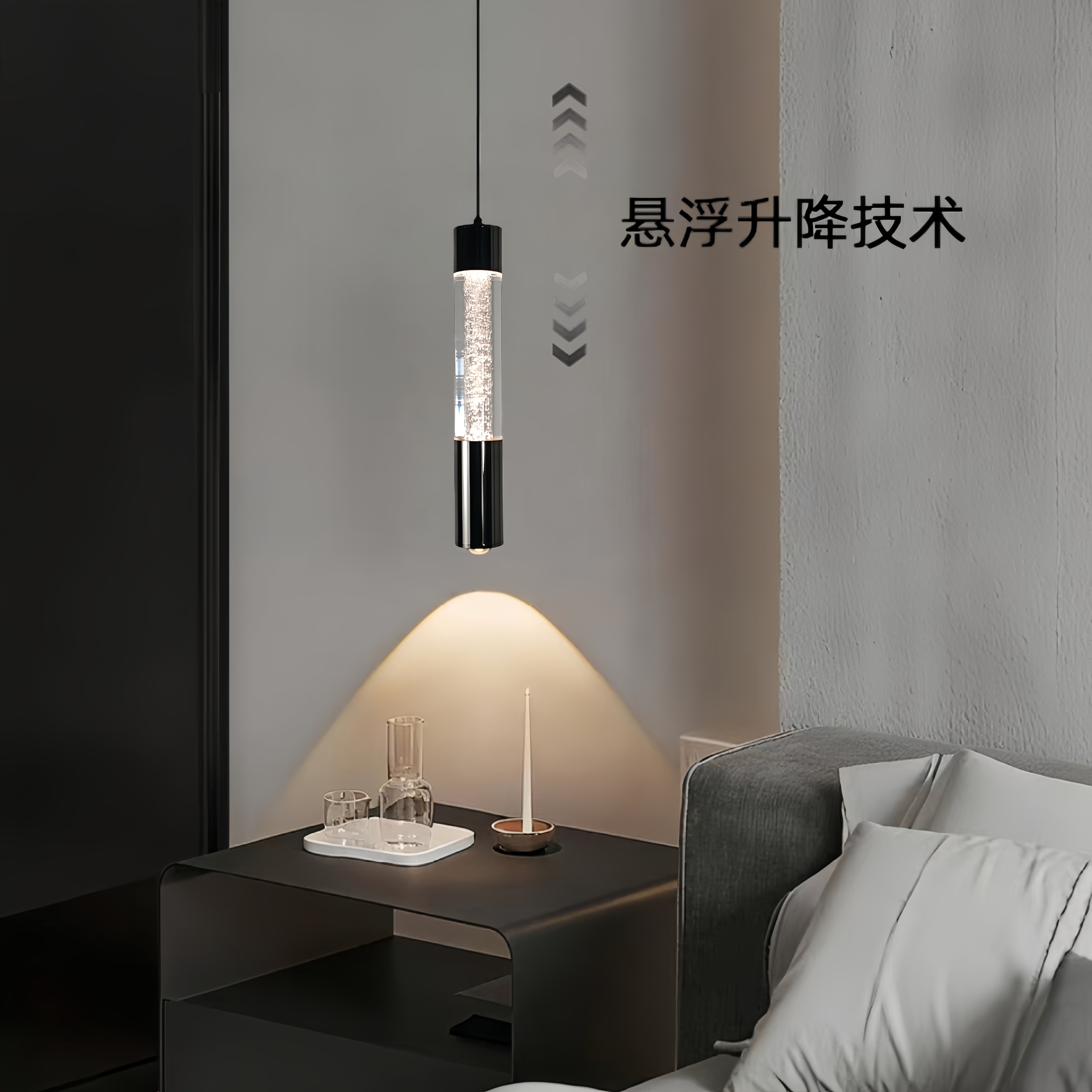 意式极简床头吊灯现代简约轻奢高级感玄关设计师长线吧台长条吊灯,家装灯饰光源,床头/玄关/吧台/过道吊灯,淘宝优惠券,粉丝福利购,淘宝优惠卷