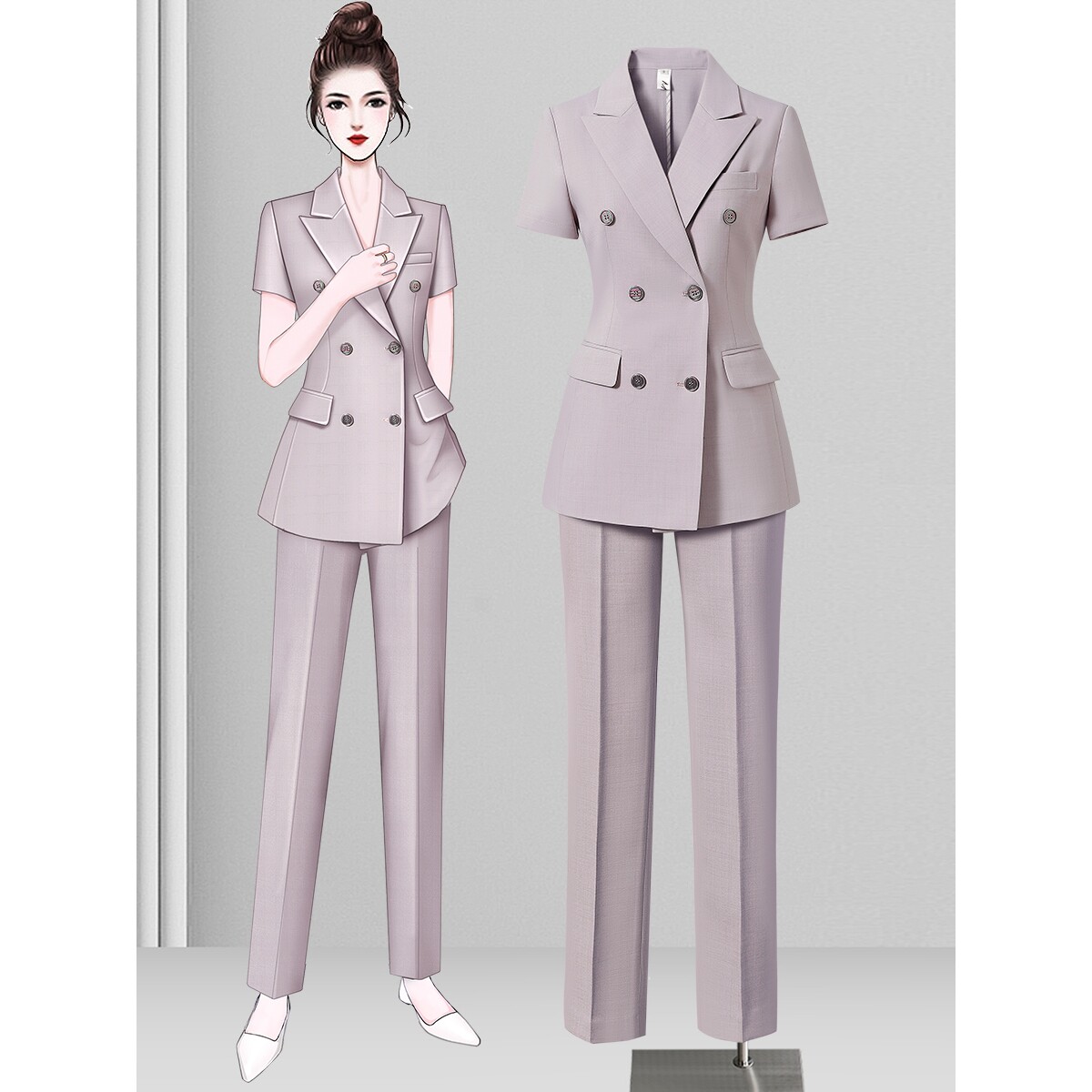 夏季西装套装女2025新款职业西服外套高级感气质洋气通勤上班正装