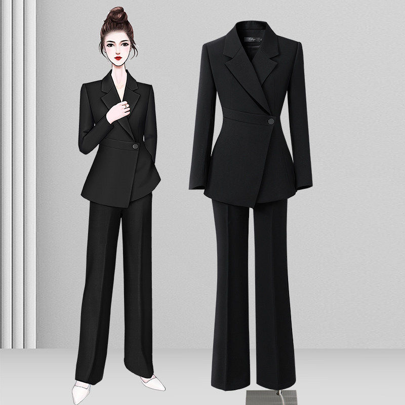 阔腿裤西装套装女春秋高级感干练气质女神范通勤时尚高端职业正装