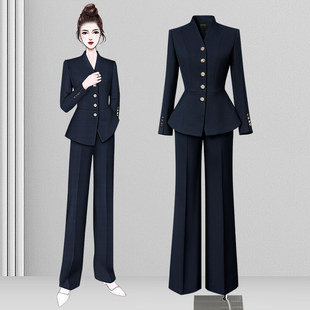 职业西装套装女春秋新款气质干练时尚售楼部珠宝店经理工作服高端