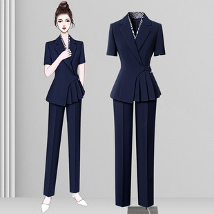 夏季短袖西装套装女2026新款白领通勤气质时尚职业酒店经理工作服