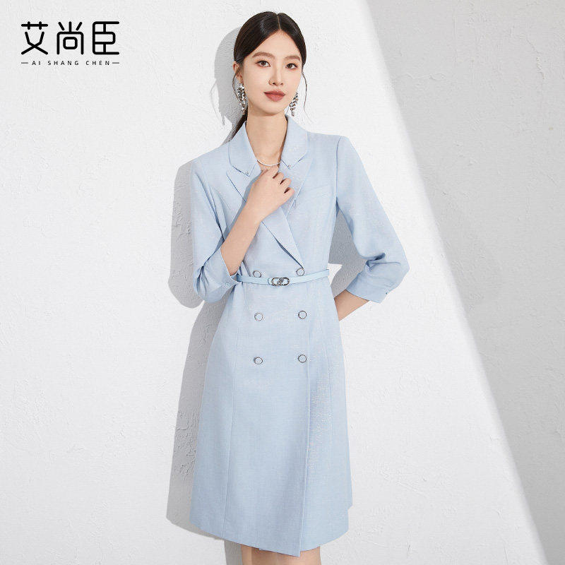 艾尚臣气质女神范高端西装连衣裙女装教师职业通勤商务正装工作服