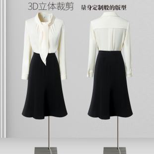 职业衬衫女上衣高级感轻奢减龄洋气OL通勤上班正装衬衣工作服春秋