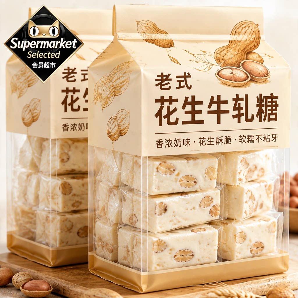 花生牛轧糖台湾官方旗舰店手工方芳同款厦门咸正宗无糖上海特产