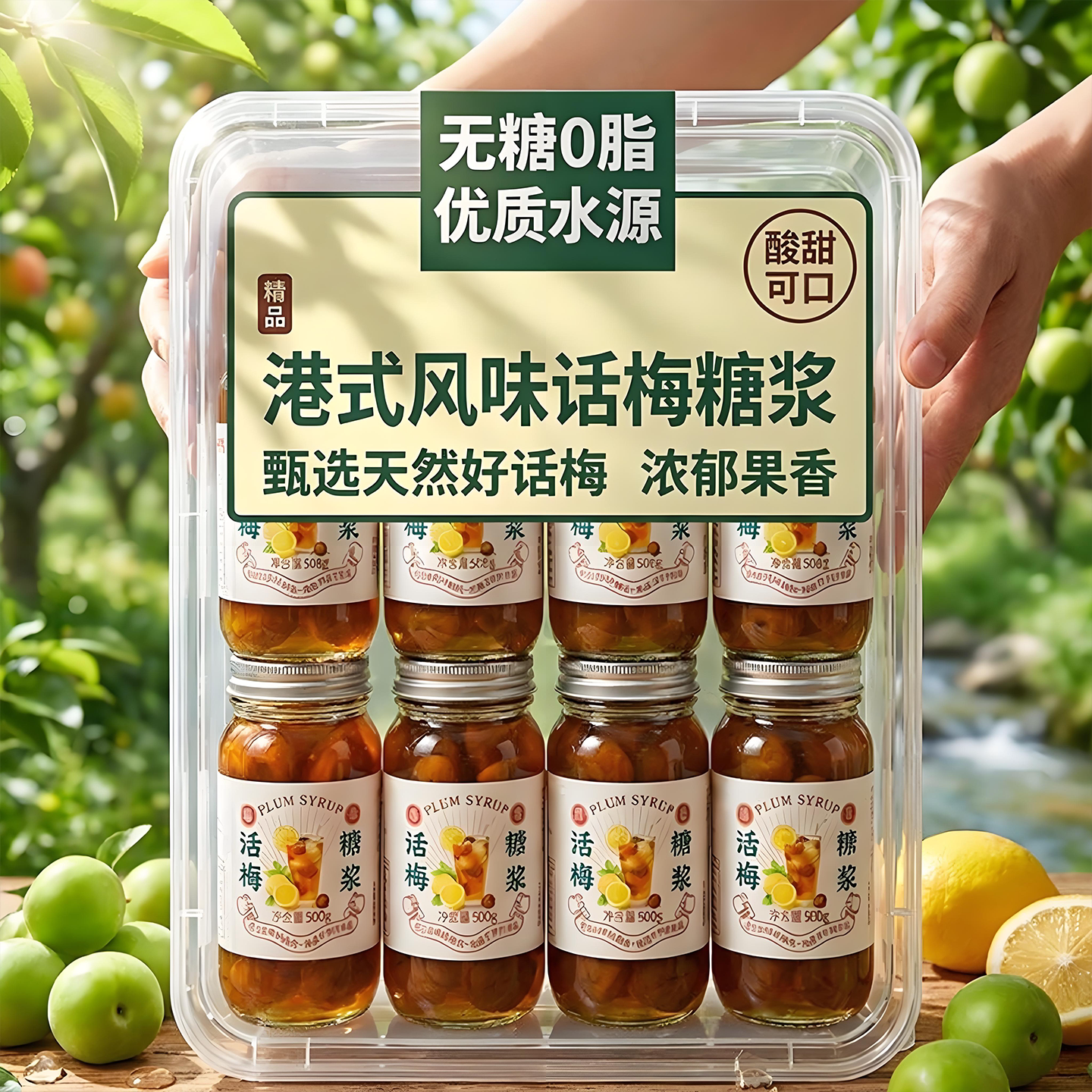老盐话梅糖浆商用美式海盐小瓶装咖啡专用自制潮汕果酱手工同款图片