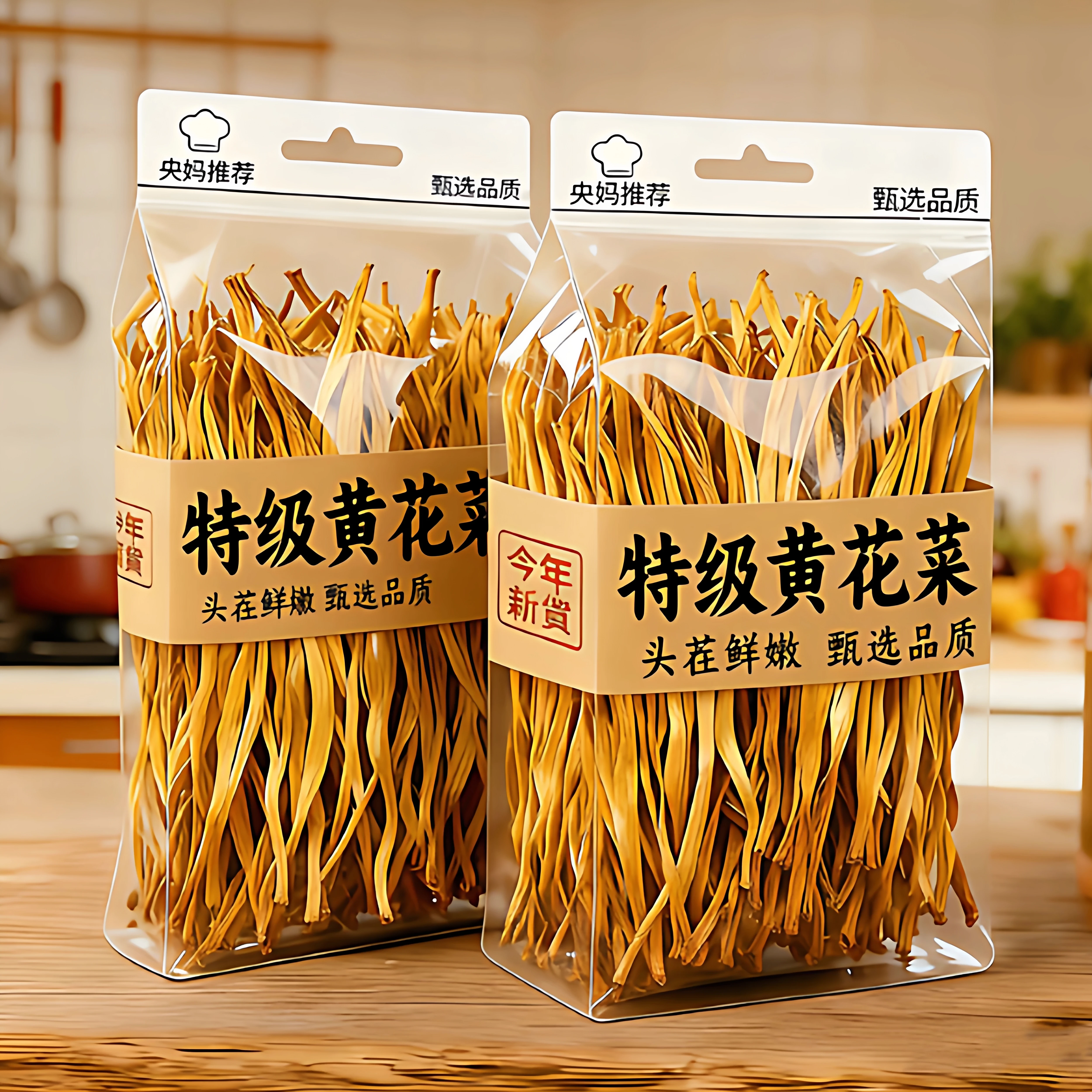 央妈推荐！黄花菜干货特级金针新鲜官方旗舰店商用食用500g有机