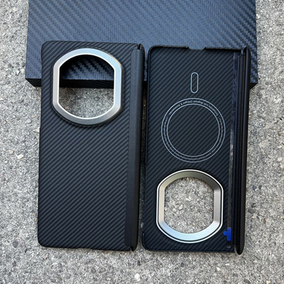 原装正品适用华为matex7碳纤维手机壳matex7典藏版凯夫拉保护壳x7中轴铰链全包超薄手机套X7内置磁吸轻薄商务