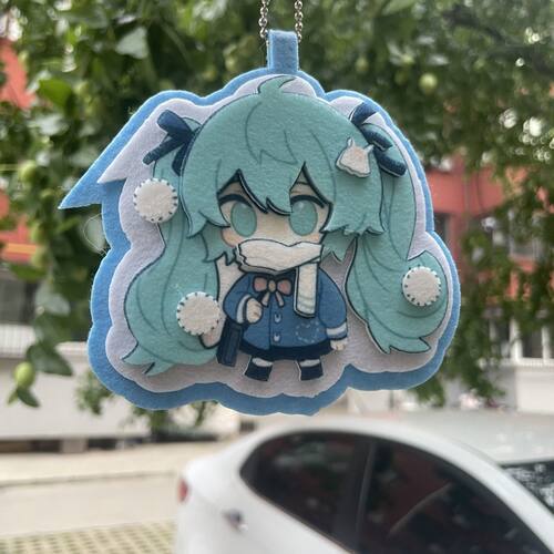 二次元初音未来高颜值不织布成品挂件miku周边生日礼物书包装饰品
