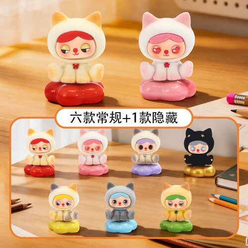 【喵喵匹诺曹盲盒】创意小猫桌面装饰摆件可爱公仔玩偶儿童礼物