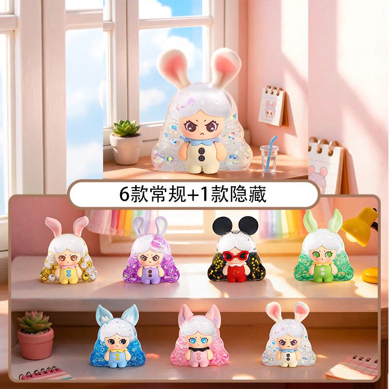 【妮妮油漏盲盒】可爱女生桌面工位治愈装饰入油摆件送儿童礼物