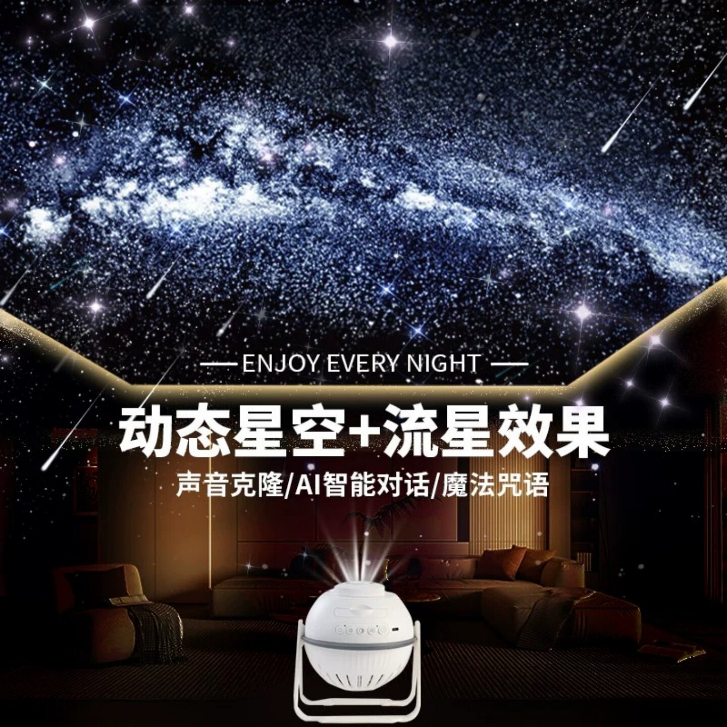 德国儿童星空灯3D满天星投影夜灯图片