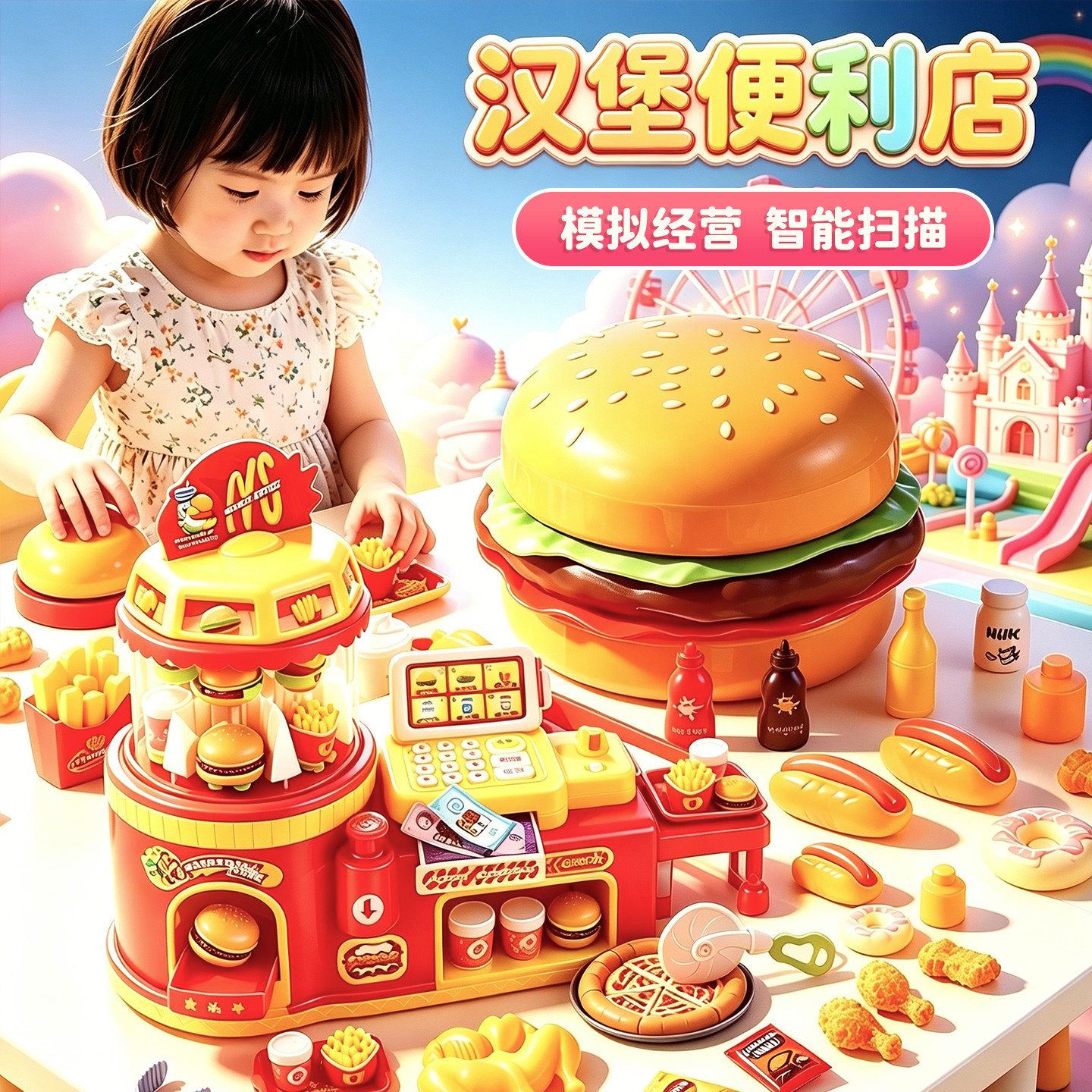 汉堡便利店过家家玩具豪华版