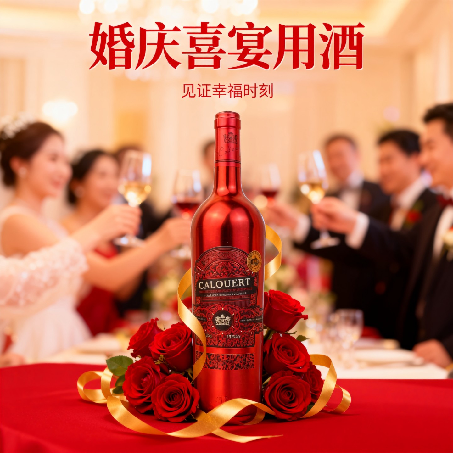 喜庆婚宴结婚用酒法国原装进口柯洛克酒庄贵族干红葡萄酒整箱六瓶