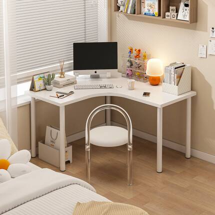 转角书桌带抽屉拐角台式电脑桌卧室7字型学习桌家用办公桌L型书桌