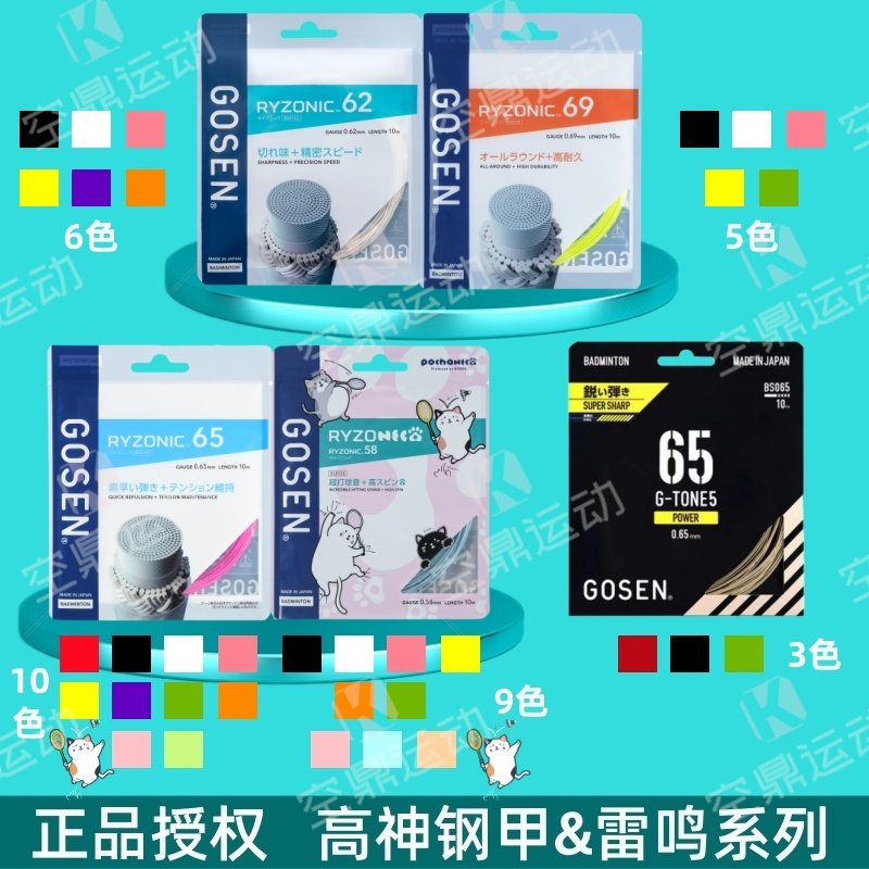 GOSEN/高纤日本进口羽毛球拍线图片