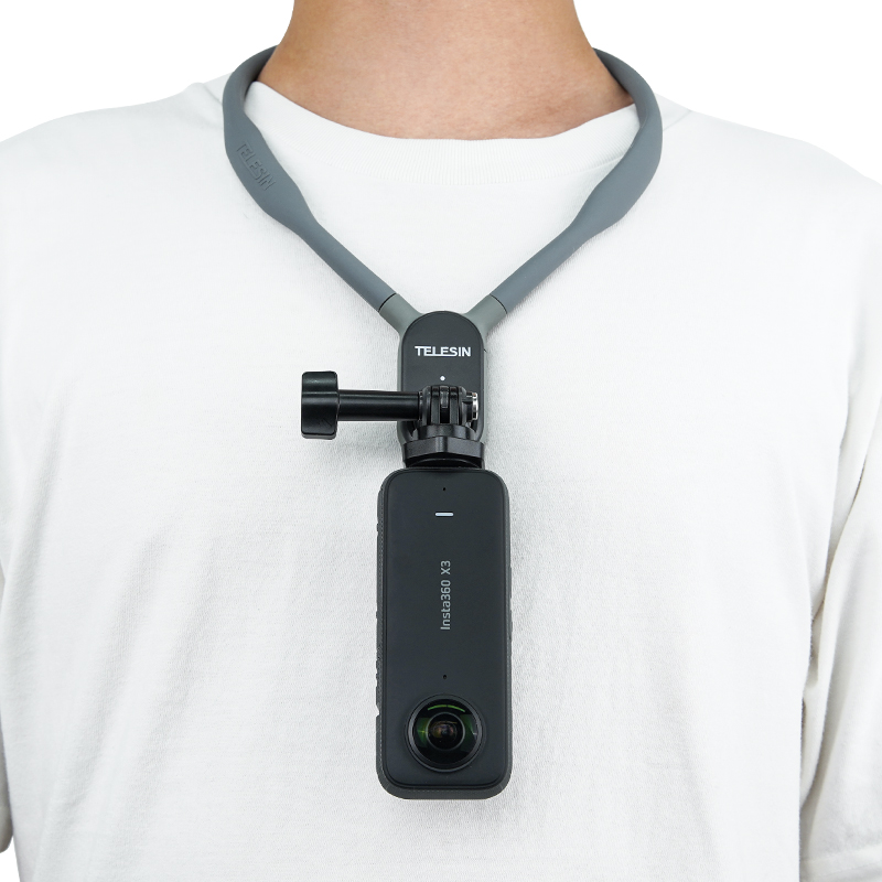 泰迅适配影石insta360ace proX2x5 x3x4挂脖支架运动相机脖挂项圈