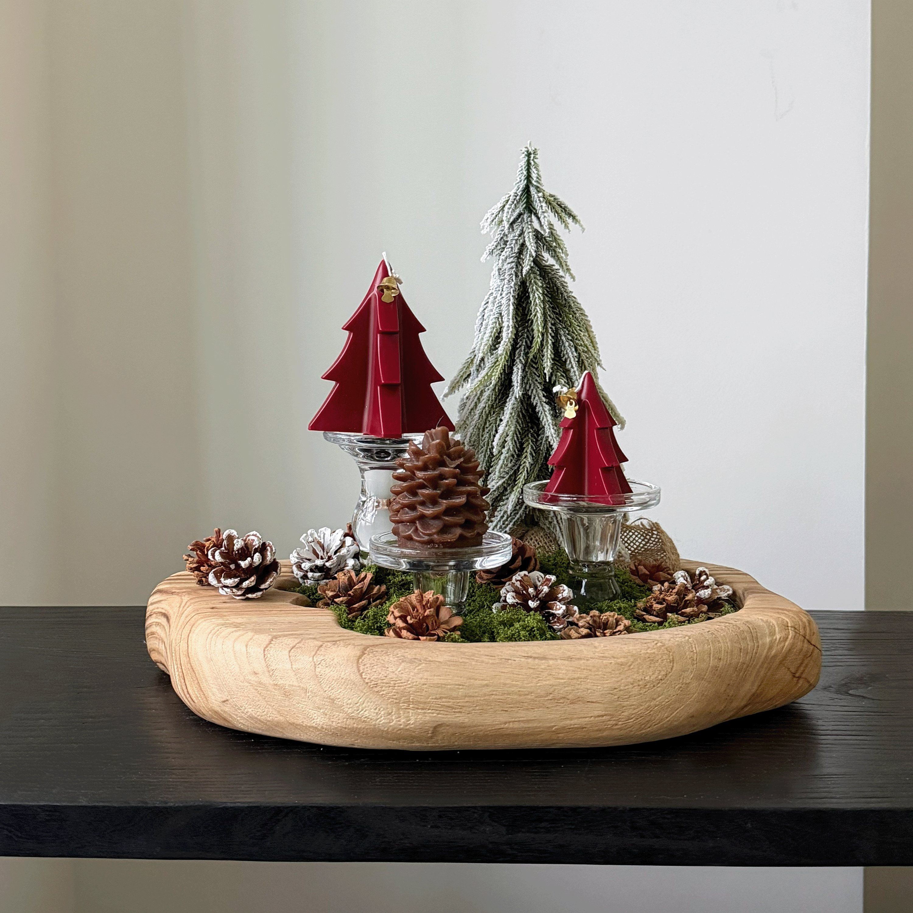 小型圣诞树香薰蜡烛微景观摆件
