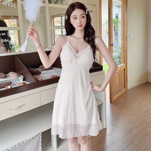 夏季女士性感莫代尔吊带睡裙女夏凉快纯欲睡衣女款2026新款高级感