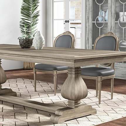 美式轻奢复古工作台实木做旧办公桌长方形大型会议桌原木洽谈长桌