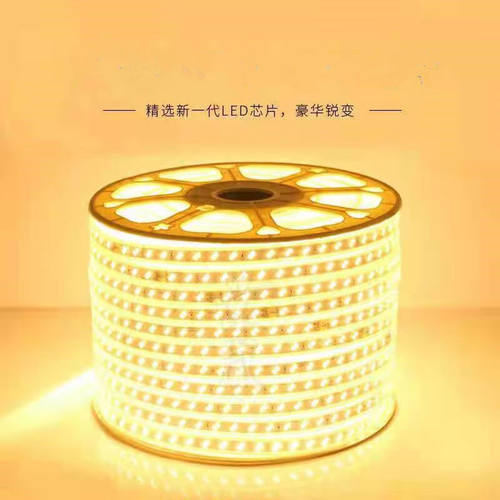 220Vled灯带批发白光户外防水工程暖光养殖塔吊工地24V36V地下室