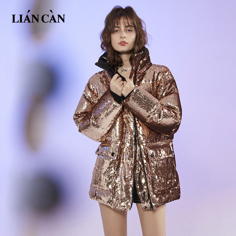 LIANCAN/莲灿拉链轻职风常规立领