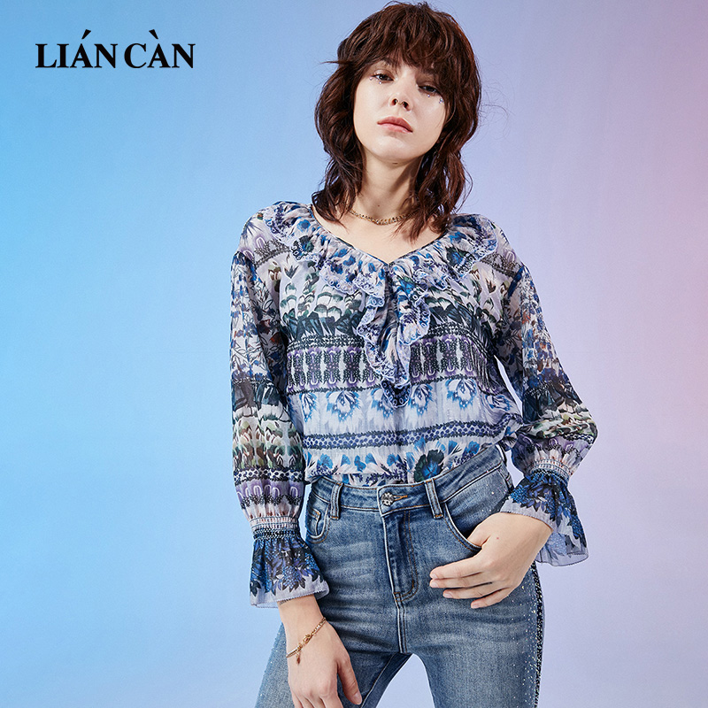 莲灿宽松型轻职风长袖