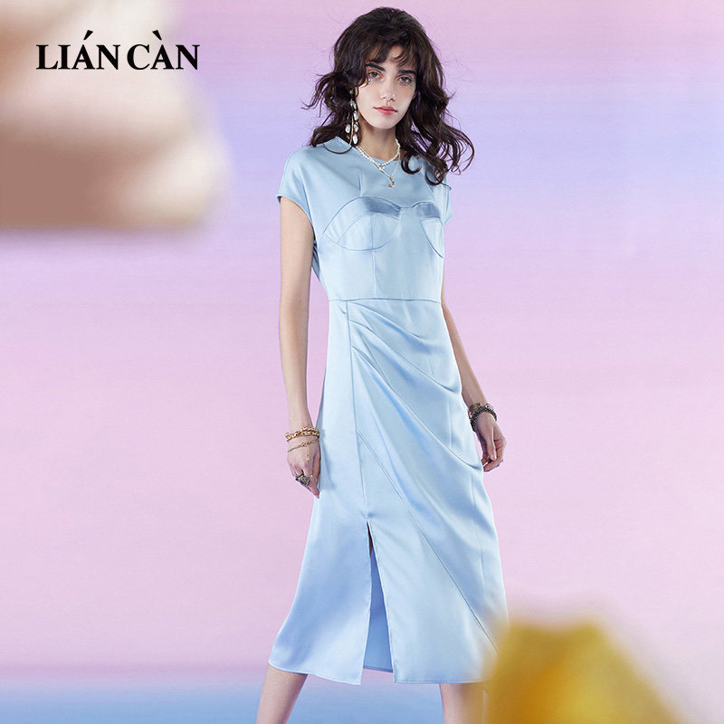 2025夏时尚设计师款无袖连衣裙女