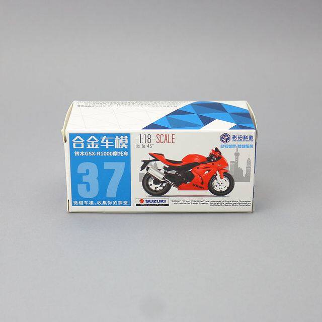 다이캐스트 금속 장난감 차량 모델 1:18 스케일 스즈키 GSX-R1000