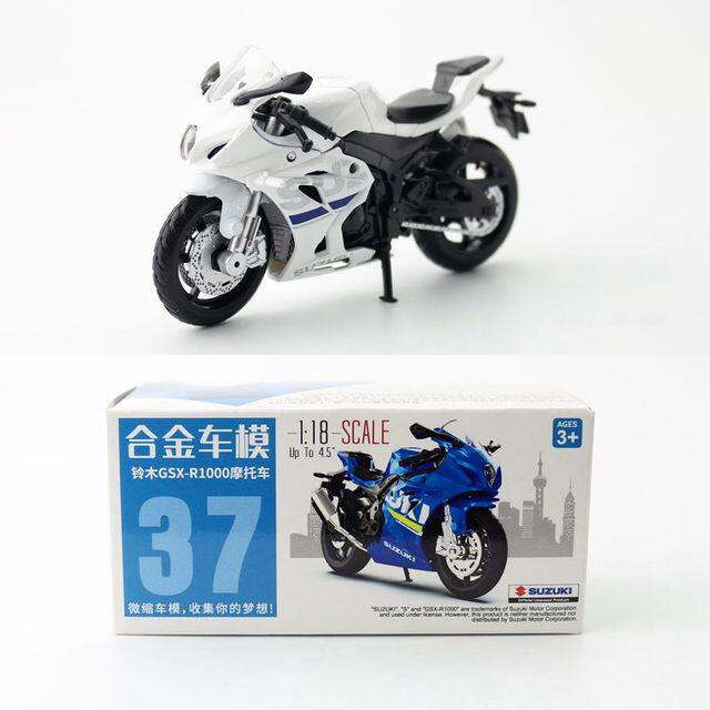 다이캐스트 금속 장난감 차량 모델 1:18 스케일 스즈키 GSX-R1000