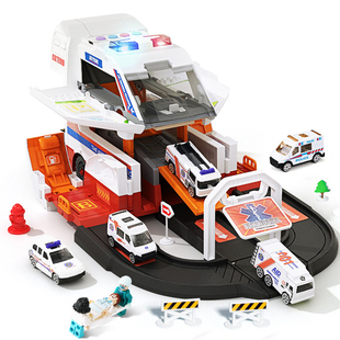 超大号120变形救援救护车儿童玩具男孩合金车3 6岁5宝宝生日礼物
