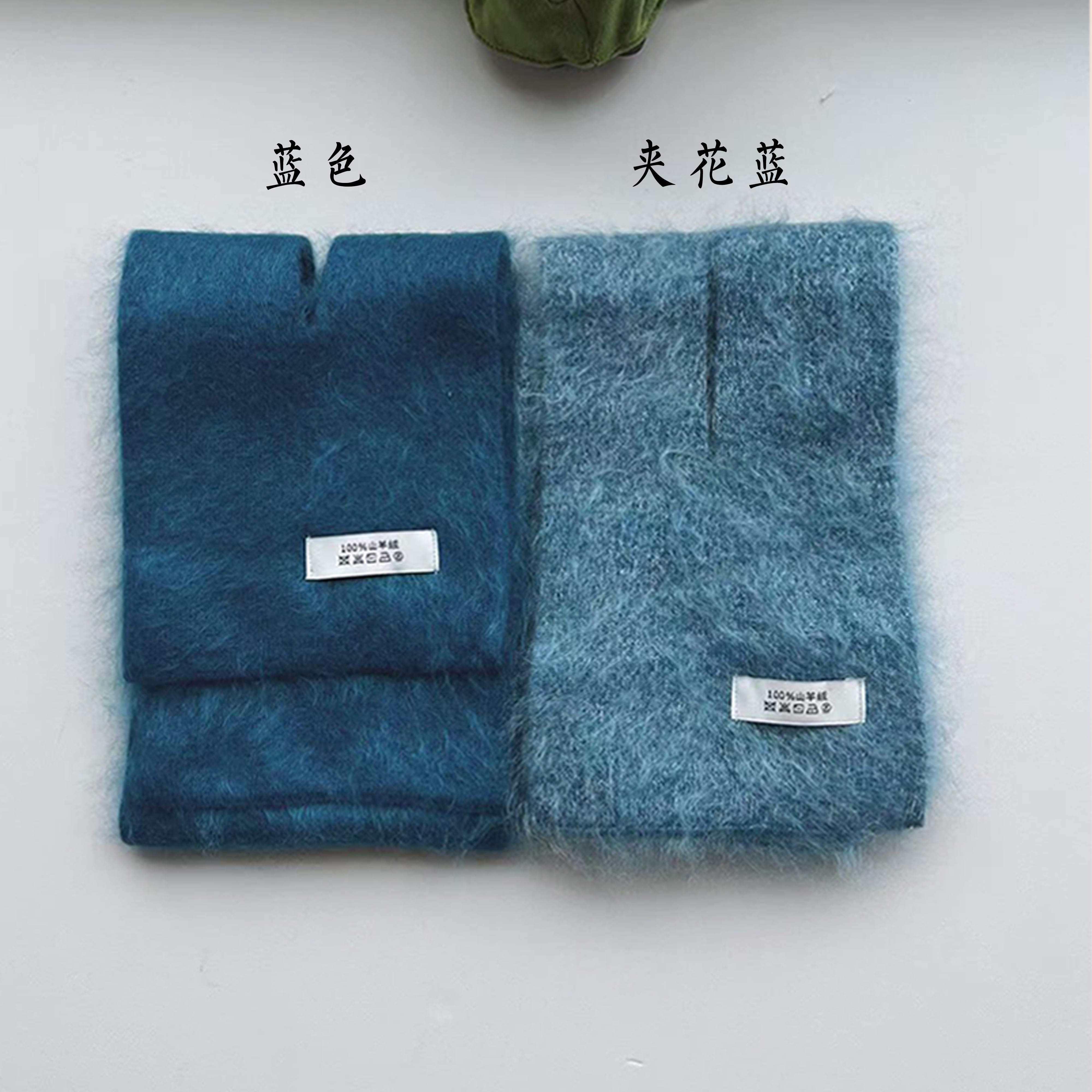 冰淇淋爱羊绒|100%羊绒拉绒围脖围巾短款百搭女软糯针织毛绒感