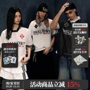 ASEN同款 STK SmallTownKid西兰卡普土家族纹样民族风POLO短袖T恤