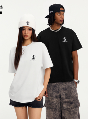 STK SmallTownKid美式复古经典字母LOGO刺绣小标短袖T恤男女TEE