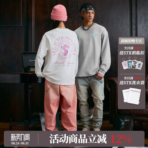 SmallTownKid圆形排版长袖T恤
