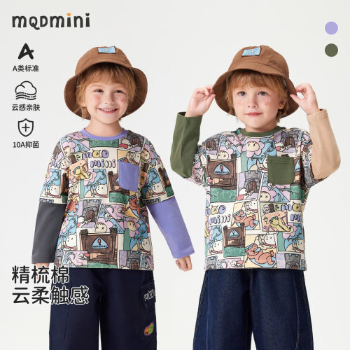 MQDmini男童春季长袖T恤
