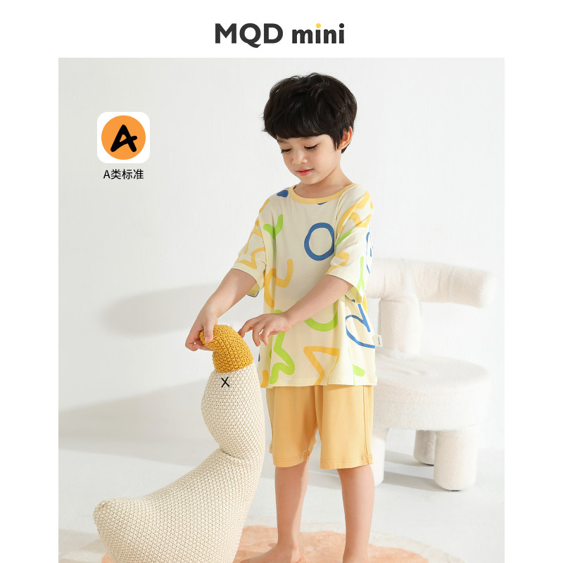 mqdmini夏季男童休闲家居服套装