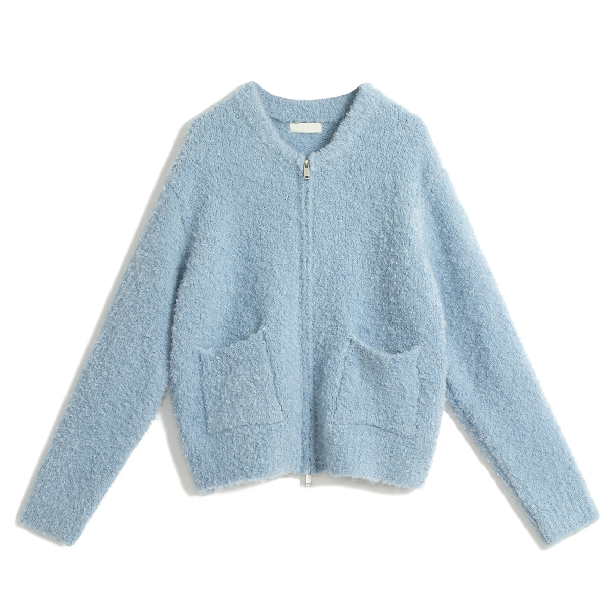 设计感韩版拉链针织开衫毛衣外套