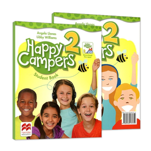 原版进口麦克米伦Macmillan5-12岁少儿小学英语教材Happy campers 2级别学生用书跨学科小学英语教材赠学习资源小学2年级