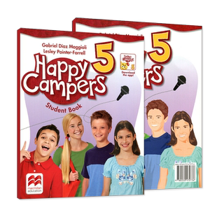 原版进口麦克米伦Macmillan5-12岁少儿小学英语教材Happy campers 5级别学生用书跨学科小学英语教材赠学习资源小学5年级