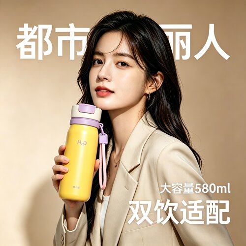杜小羊吸管水杯高颜值大容量
