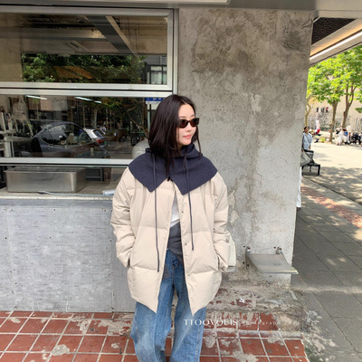 TTOO VOUIS冬季新款2359宽松加厚防寒圆领长袖90白鸭绒羽绒服女