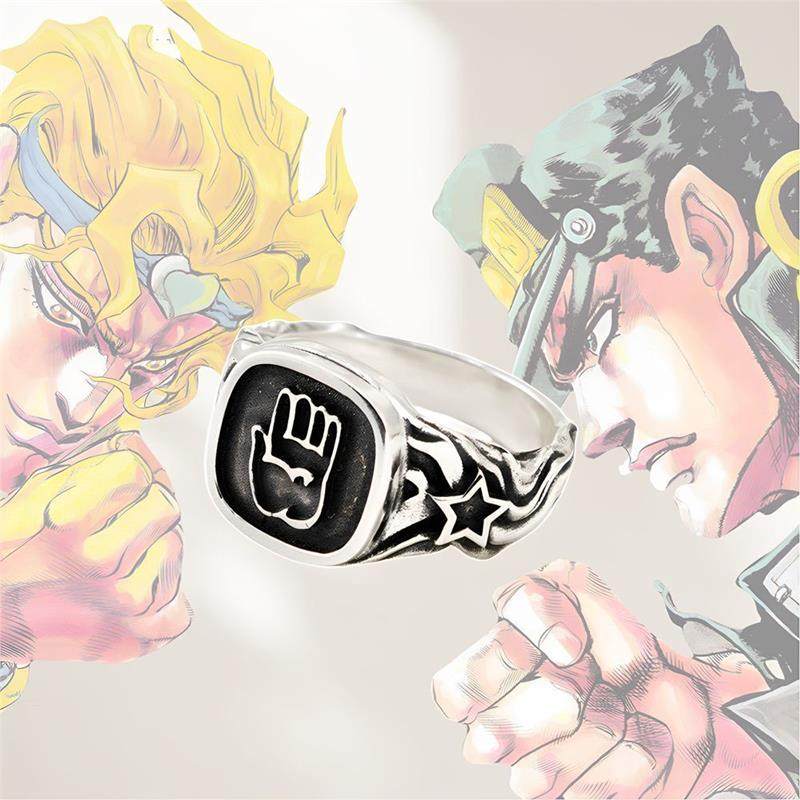 动漫周边JOJO的奇妙冒险空条承太郎白金色之星戒指
