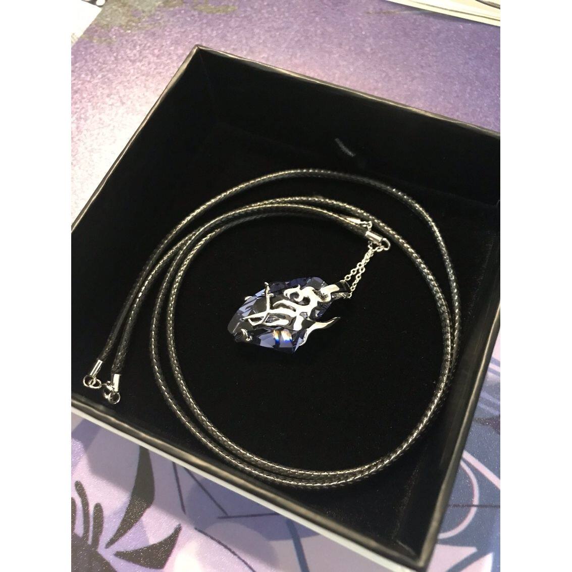 FGO动漫黑贞德周边奥地利水晶项链挂坠饰品Fate吊坠龙之魔女