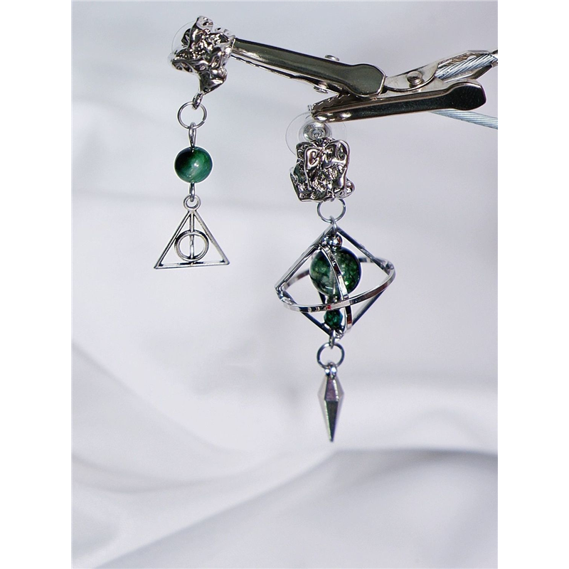 原创设计冷淡风斯莱特林印象耳环